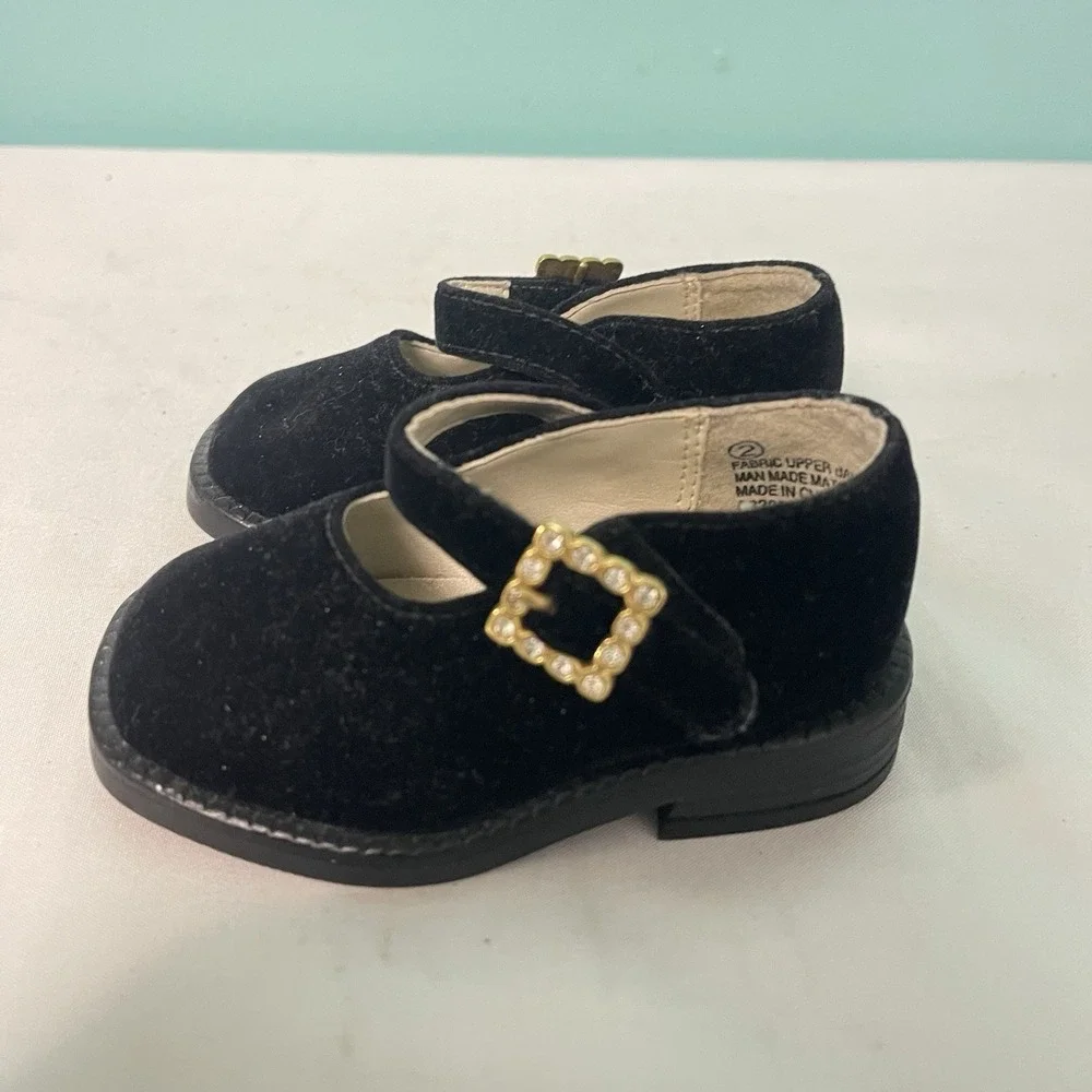 Girls Black Casual Shoes‎ Honor Size Infant 2